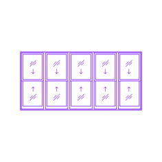 Buildings Bay Bow Windows Bow Window 5 Panel Double Hung Simple Line Art Svg, Free Vectors File